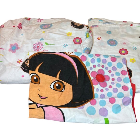Nickelodeon Other - Nickelodeon Dora the Explorer Twin Sheet Set Kids Pillowcase Fitted Bedding